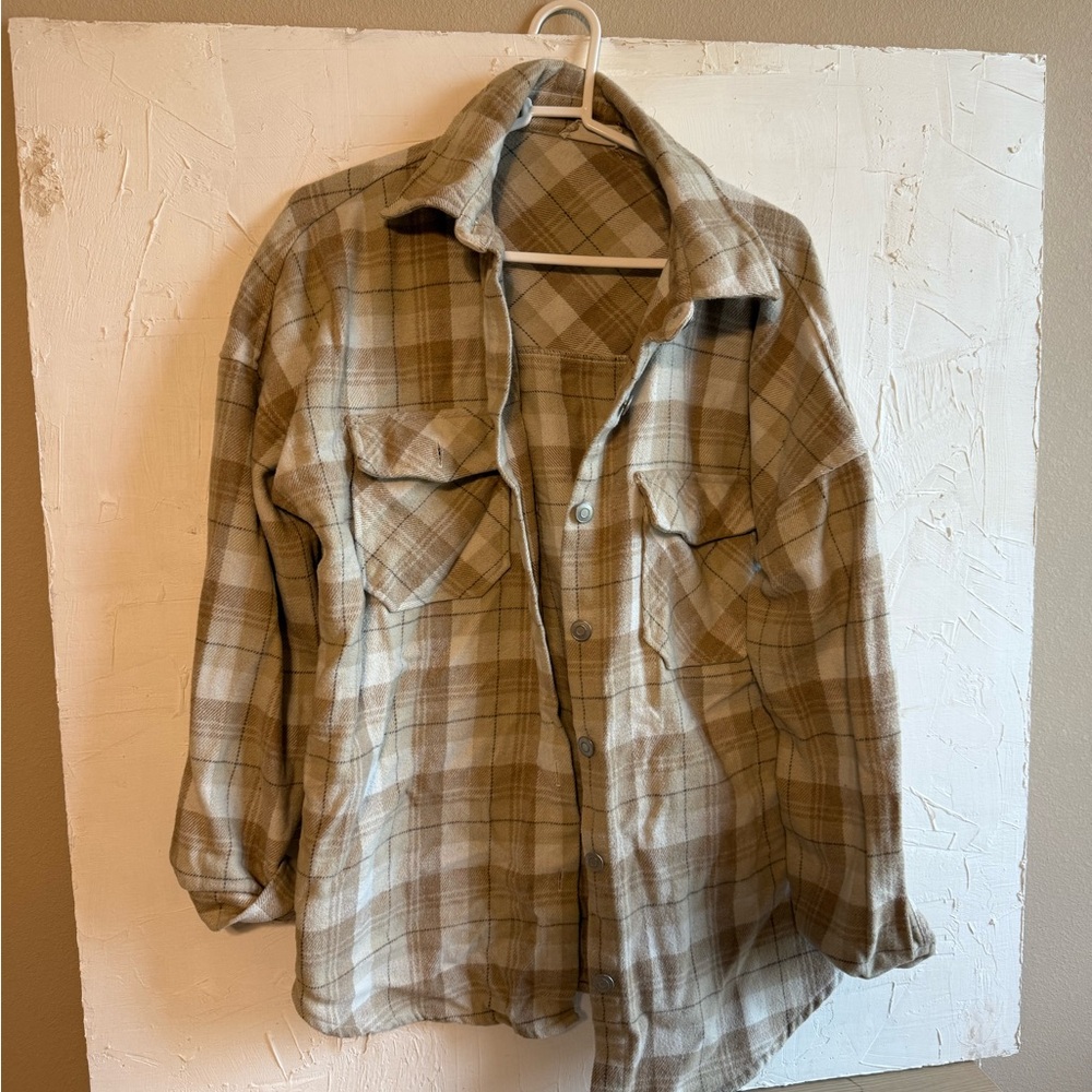 Plaid Button-Up Shacket